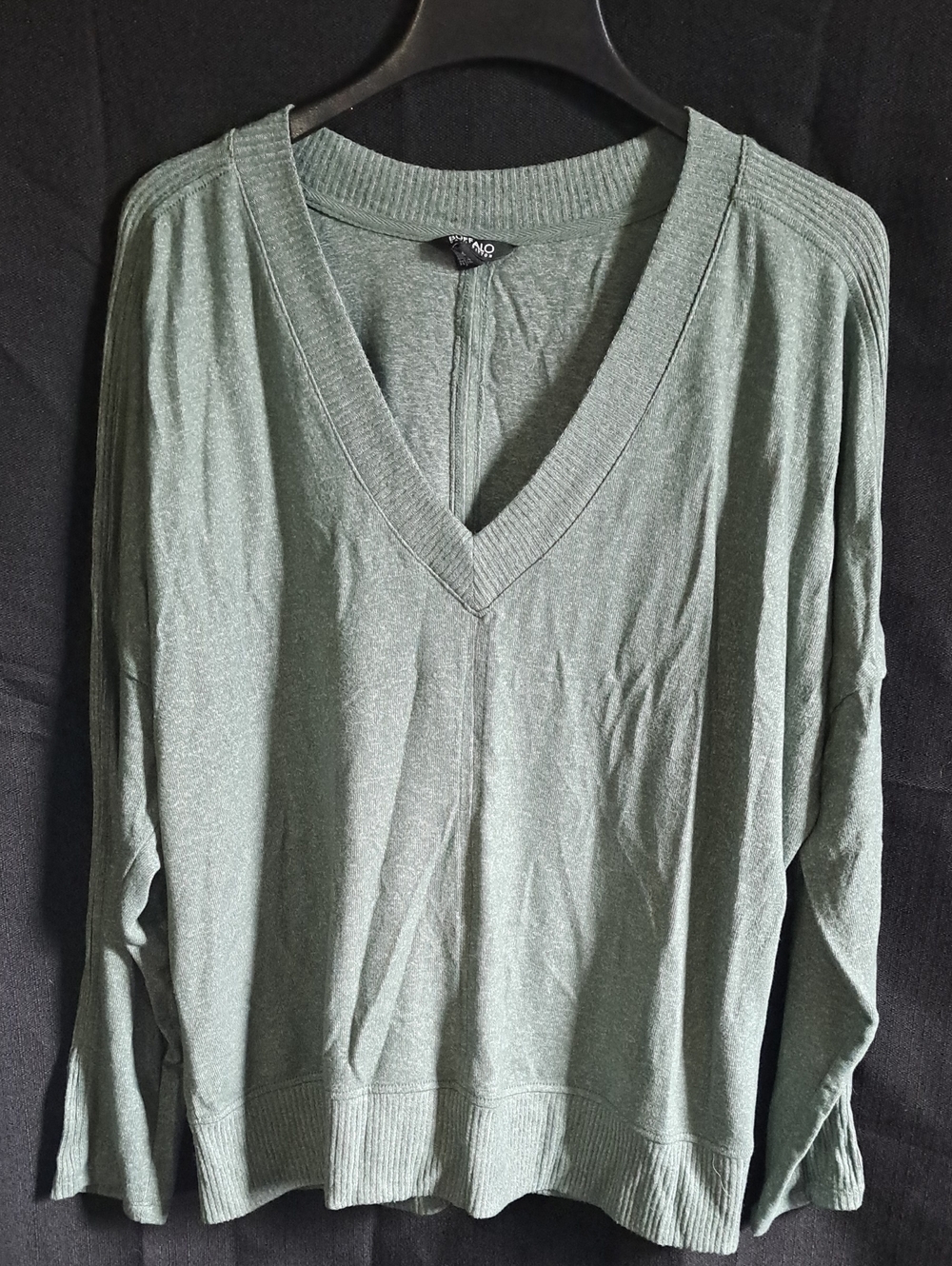 Buffalo David Bitton Sage Green V-Neck Long Sleeve Sweater